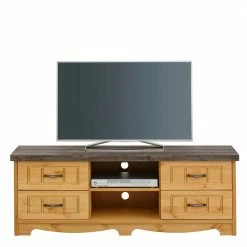 148x53x37 TV Lowboard Aus Massivem Kiefernholz - Ostanzia -Lana Sales 148x53x37 tv lowboard aus massivem kiefernholz in natur grau ostanzia 02