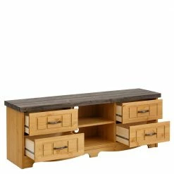 148x53x37 TV Lowboard Aus Massivem Kiefernholz - Ostanzia -Lana Sales 148x53x37 tv lowboard aus massivem kiefernholz in natur grau ostanzia 03