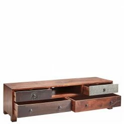 150x40x40 Fernsehkommode Aus Akazie Mehrfarbig - Welina -Lana Sales 150x40x40 fernsehkommode aus akazie mehrfarbig mit schnitzerei welina 02