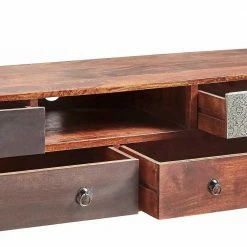 150x40x40 Fernsehkommode Aus Akazie Mehrfarbig - Welina -Lana Sales 150x40x40 fernsehkommode aus akazie mehrfarbig mit schnitzerei welina 04