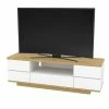150x48x41 TV Unterschrank In Weiß Glanz & Eiche - Fiorina -Lana Sales 150x48x41 tv unterschrank in weiss glanz eiche made in germany fiorina f