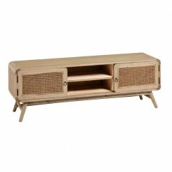 150x50x40 TV Board Aus Mindiholz & Rattan - Fenzena
