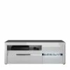 150x55x47 Hochglanz TV Element Mit LED Beleuchtung - Lerenca -Lana Sales 150x55x47 hochglanz tv element mit led beleuchtung in weiss mit schwarz lerenca f