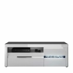 150x55x47 Hochglanz TV Element Mit LED Beleuchtung - Lerenca