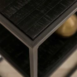 150x60x30 Offenes Regal In Schwarz - Fantyna -Lana Sales 150x60x30 offenes regal in schwarz aus teak massiv metall fantyna 02