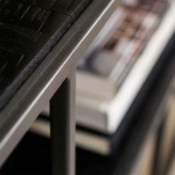 150x60x30 Offenes Regal In Schwarz - Fantyna -Lana Sales 150x60x30 offenes regal in schwarz aus teak massiv metall fantyna 03