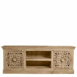 150x60x40 Holz Lowboard Mit Ornamenten - Runiasa -Lana Sales 150x60x40 holz lowboard mit ornamenten im vintage landhaus stil runiasa 02