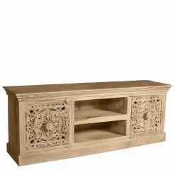 150x60x40 Holz Lowboard Mit Ornamenten - Runiasa