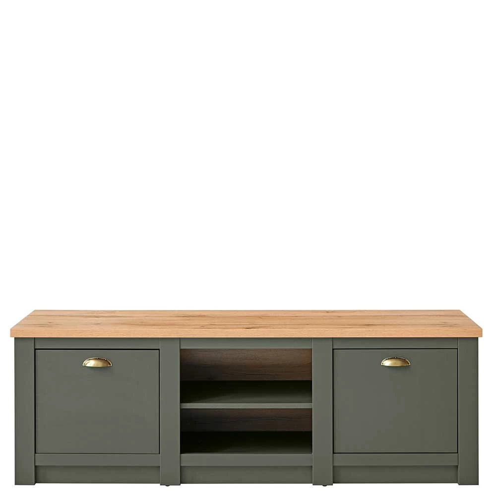 152x51x45 Landhaus TV Board In Graugrün - Eylan 6 152x51x45 Landhaus TV Board In Graugrün - Eylan – Bild 4