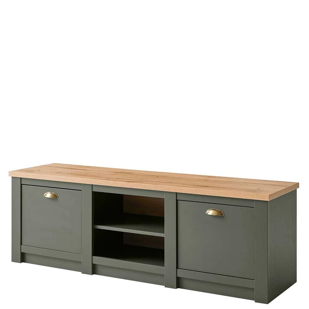 152x51x45 Landhaus TV Board In Graugrün - Eylan 3 152x51x45 Landhaus TV Board In Graugrün - Eylan