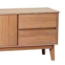 152x60x42 Retro TV Lowboard In Eiche - Adunia -Lana Sales 152x60x42 retro tv lowboard in eiche mit schubladen tuer adunia 04