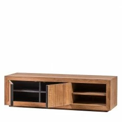 155x45x48 TV Lowboard Mit Antik Finish - Myons -Lana Sales 155x45x48 tv lowboard mit antik finish aus teak massivholz myons 03