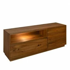 155x61x40 TV Lowboard Aus Zerreiche Massivholz - Palium -Lana Sales 155x61x40 tv lowboard aus zerreiche massivholz mit griffmulden palium 02