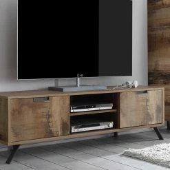 156cm TV Lowboard Im Antik Look - Shinoria -Lana Sales 156cm tv lowboard im antik look 2 tueren 2 faecher shinoria 03