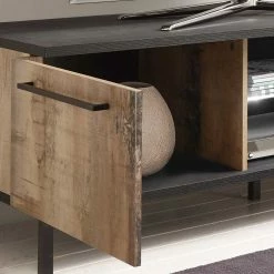 156x51x50 TV Unterschrank Mit Fächern & Türen - Andicu 7 156x51x50 TV Unterschrank Mit Fächern & Türen - Andicu -Lana Sales 156x51x50 tv unterschrank mit faechern tueren in holz verwittert schwarz andicu 05