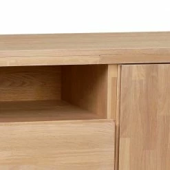 160cm Breites TV Lowboard Aus Eichenholz - Neata -Lana Sales 160cm breites tv lowboard aus eichenholz gebuerstet lackiert neata 03