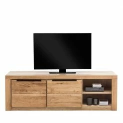 160cm Breites TV Lowboard Mit Doppeltür - Nelenia -Lana Sales 160cm breites tv lowboard mit doppeltuer zwei faechern in eiche nelenia 01