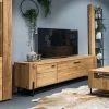 160cm TV Lowboard Aus Geölter Wildeiche - Slaraduva -Lana Sales 160cm tv lowboard aus geoelter wildeiche mit metallgriffen slaraduva 01