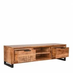 160x45x45 Cm TV Unterschrank Handgearbeitet - Sledias -Lana Sales 160x45x45 cm tv unterschrank handgearbeitet aus mangobaum massivholz metall sledias 02