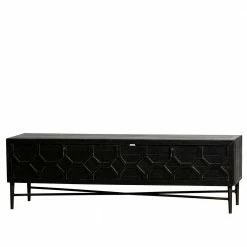 160x50x45 Vintage Design Lowboard In Schwarz - Illestra