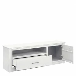 160x55x40 TV Lowboard Im Landhausstil - Carlisona -Lana Sales 160x55x40 tv lowboard im landhausstil in weiss aus kiefernholz carlisona 02
