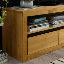 160x55x42 Kiefern TV Board Mit 3 Schubladen - Filedria -Lana Sales 160x55x42 kiefern tv board mit 3 schubladen fach in eichefarben filedria 04