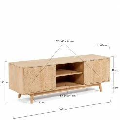 160x56x45 TV Lowboard Mit Schnitzerei - Cancun 4 160x56x45 TV Lowboard Mit Schnitzerei - Cancun -Lana Sales 160x56x45 tv lowboard mit schnitzerei in naturfarben aus mango akazie cancun 02