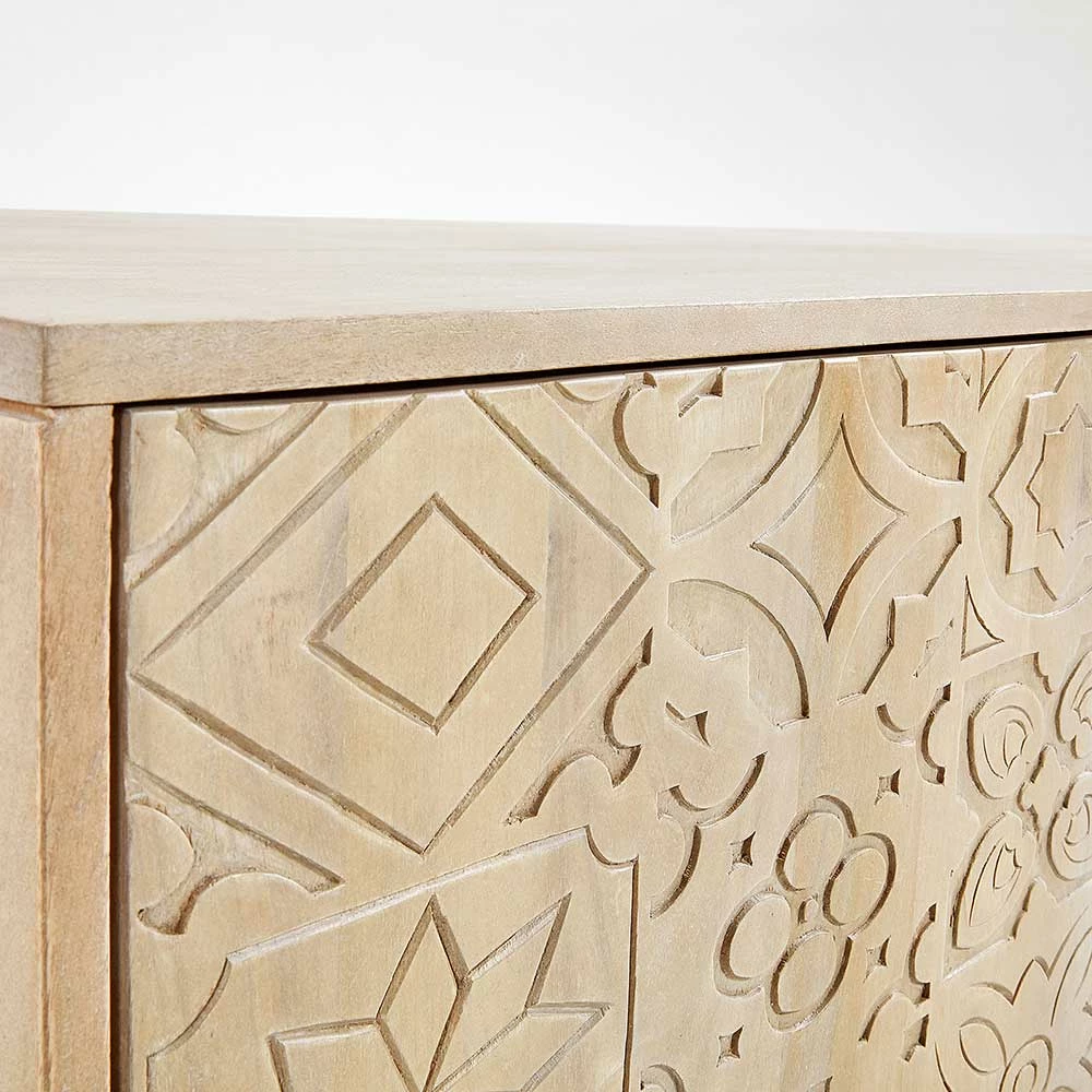 160x56x45 TV Lowboard mit Schnitzerei - Cancun 160x56x45 TV Lowboard Mit Schnitzerei - Cancun -Lana Sales 160x56x45 tv lowboard mit schnitzerei in naturfarben aus mango akazie cancun 05