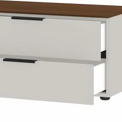164x47x47 Lowboard In Hellgrau & Nussbaum - Anlogian -Lana Sales 164x47x47 lowboard in hellgrau nussbaum mit klappe 2 schubladen anlogian 05