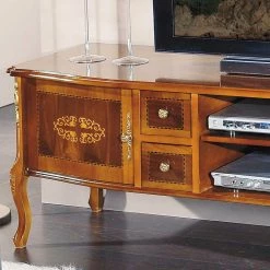 170cm Breites TV Lowboard Im Barock Look Natale In Nussbaum -Lana Sales 170cm breites tv lowboard im barock look in nussbaum natale 03