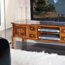 170cm Breites TV Lowboard Im Barock Look Natale In Nussbaum -Lana Sales 170cm breites tv lowboard im barock look in nussbaum natale 05