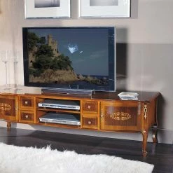 170cm Breites TV Lowboard Im Barock Look Natale In Nussbaum -Lana Sales 170cm breites tv lowboard im barock look in nussbaum natale 06