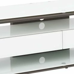 170x42x40 TV Lowboard In Weiß Glas - Dominicas -Lana Sales 170x42x40 tv lowboard in weiss glas und anthrazit stahl dominicas 03