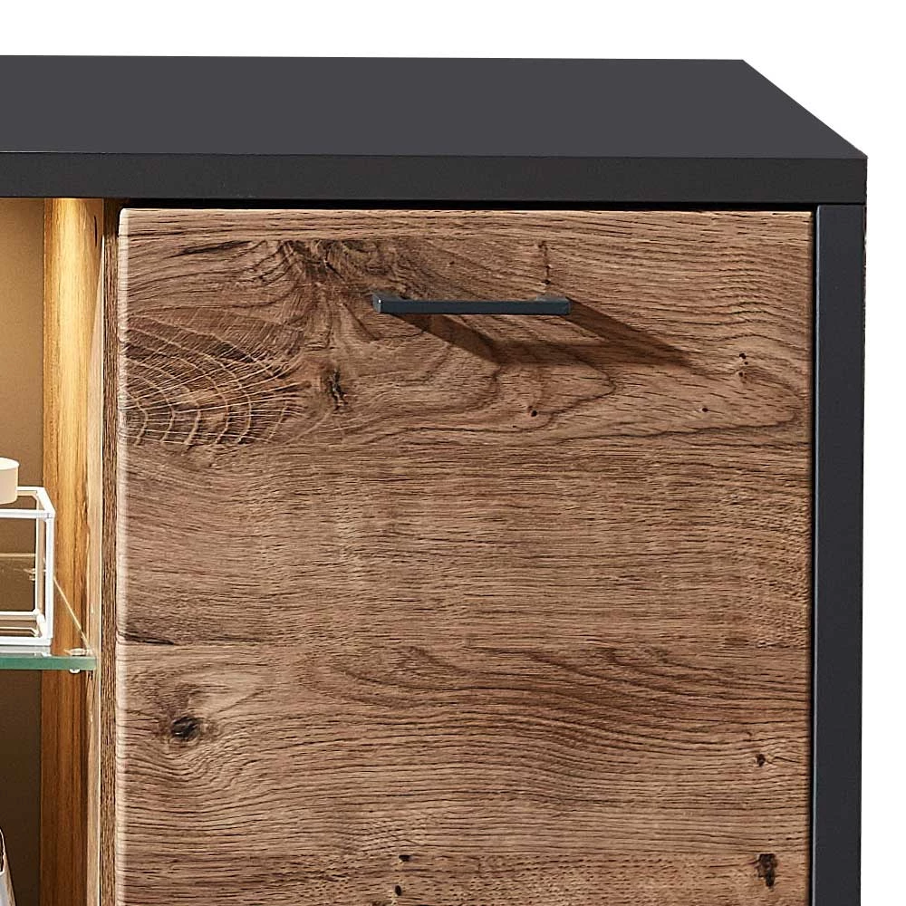 170x74x45 TV Element in Eiche dunkel & Grau - Maveira 170x74x45 TV Element In Eiche Dunkel & Grau - Maveira -Lana Sales 170x74x45 tv element in eiche dunkel grau mit viel stauraum maveira 02