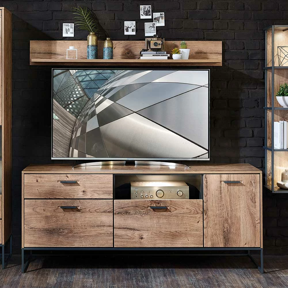 175x75x48 Cm Wohnzimmer Sideboard In Holzoptik - Xindus 4 175x75x48 Cm Wohnzimmer Sideboard In Holzoptik - Xindus – Bild 2