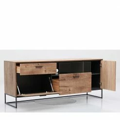 175x75x48 Cm Wohnzimmer Sideboard In Holzoptik - Xindus 10 175x75x48 Cm Wohnzimmer Sideboard In Holzoptik - Xindus -Lana Sales 175x75x48 cm wohnzimmer sideboard in holzoptik mit metall grau xindus 02