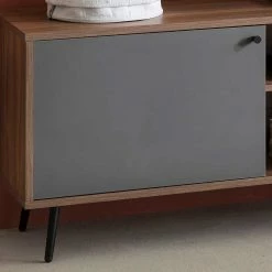 176x57x40 Skandi TV Lowboard In Grau & Walnuss - Nuies -Lana Sales 176x57x40 skandi tv lowboard in grau walnuss nachbildung nuies 02