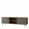 176x57x40 Skandi TV Lowboard In Grau & Walnuss - Nuies -Lana Sales 176x57x40 skandi tv lowboard in grau walnuss nachbildung nuies f