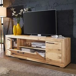 178cm Breiter Unterschrank Für Fernseher - Emigoa -Lana Sales 178cm breiter unterschrank fuer fernseher aus wildeiche in hell geoelt emigoa 02 1
