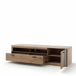 179x50x51 TV Element In Eichefarben & Grau - Larinca -Lana Sales 179x50x51 tv element in eichefarben grau mit tuer schublade 2 faechern larinca 02