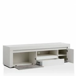 180 Cm Breites TV Lowboard Mit 50 Cm Höhe - Volicra -Lana Sales 180 cm breites tv lowboard mit 50 cm hoehe in weiss mit grau marmor volicra 05