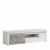 180 Cm Breites TV Lowboard Mit 50 Cm Höhe - Volicra -Lana Sales 180 cm breites tv lowboard mit 50 cm hoehe in weiss mit grau marmor volicra f