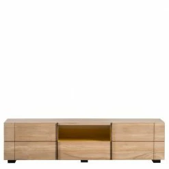 180x46x48 TV Unterschrank Aus Teak Holz - Nekella -Lana Sales 180x46x48 tv unterschrank aus teak holz mit metallgriffen nekella 02