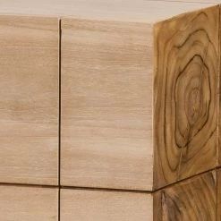 180x46x48 TV Unterschrank Aus Teak Holz - Nekella -Lana Sales 180x46x48 tv unterschrank aus teak holz mit metallgriffen nekella 04