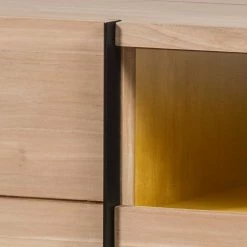 180x46x48 TV Unterschrank Aus Teak Holz - Nekella -Lana Sales 180x46x48 tv unterschrank aus teak holz mit metallgriffen nekella 05