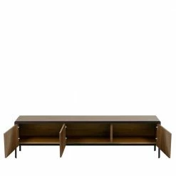 180x50x43 Lowboard In Walnuss & Schwarz - Aglio -Lana Sales 180x50x43 lowboard in walnuss schwarz mit drei tueren aglio 04