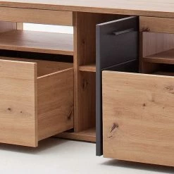 180x55x50 TV Unterschrank Zweifarbig - Vecenda -Lana Sales 180x55x50 tv unterschrank zweifarbig in eichefarben grau vecenda 05