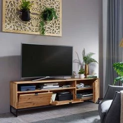 180x57x40 TV Lowboard Mit Viel Stauraum - Varzado -Lana Sales 180x57x40 tv lowboard mit viel stauraum aus wildeiche metall varzado 02