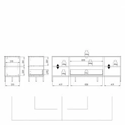 180x68x40 TV Board Mit 1,80 M Länge - Vunsci -Lana Sales 180x68x40 tv board mit 12C80 m laenge in asteiche holzoptik vunsci 06