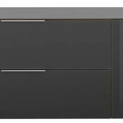 181x54x40 TV Unterschrank In Anthrazit Glas - Adricia -Lana Sales 181x54x40 tv unterschrank in anthrazit glas und sonoma eiche adricia 04